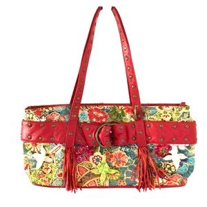 Mary Frances shoulder bag STUNNING! NWOT Red